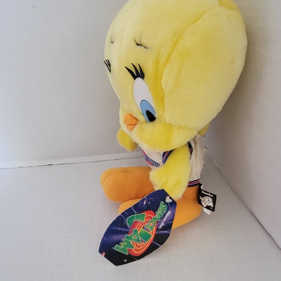Vintage w Tag 1996 Warner Brothers Space Jam Tweety Bird Tune Squad Plush Toy - Picture 4 of 16
